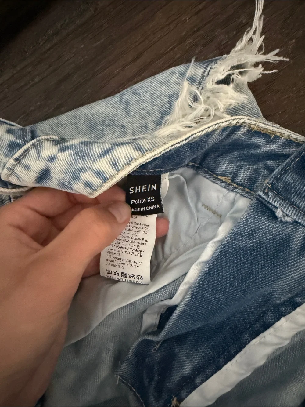 Light Wash Blue Denim Shorts